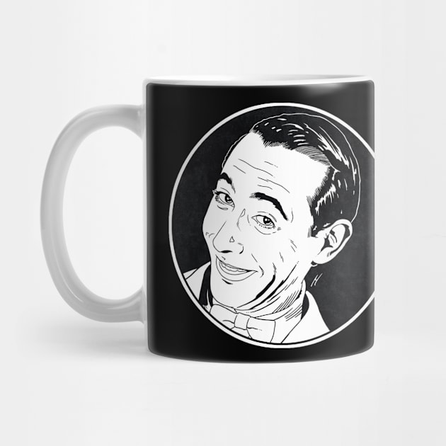 PEE WEE HERMAN (Circle Black and White) by Famous Weirdos